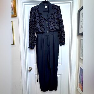 Vintage J.S.J. Petites Black Jumpsuit